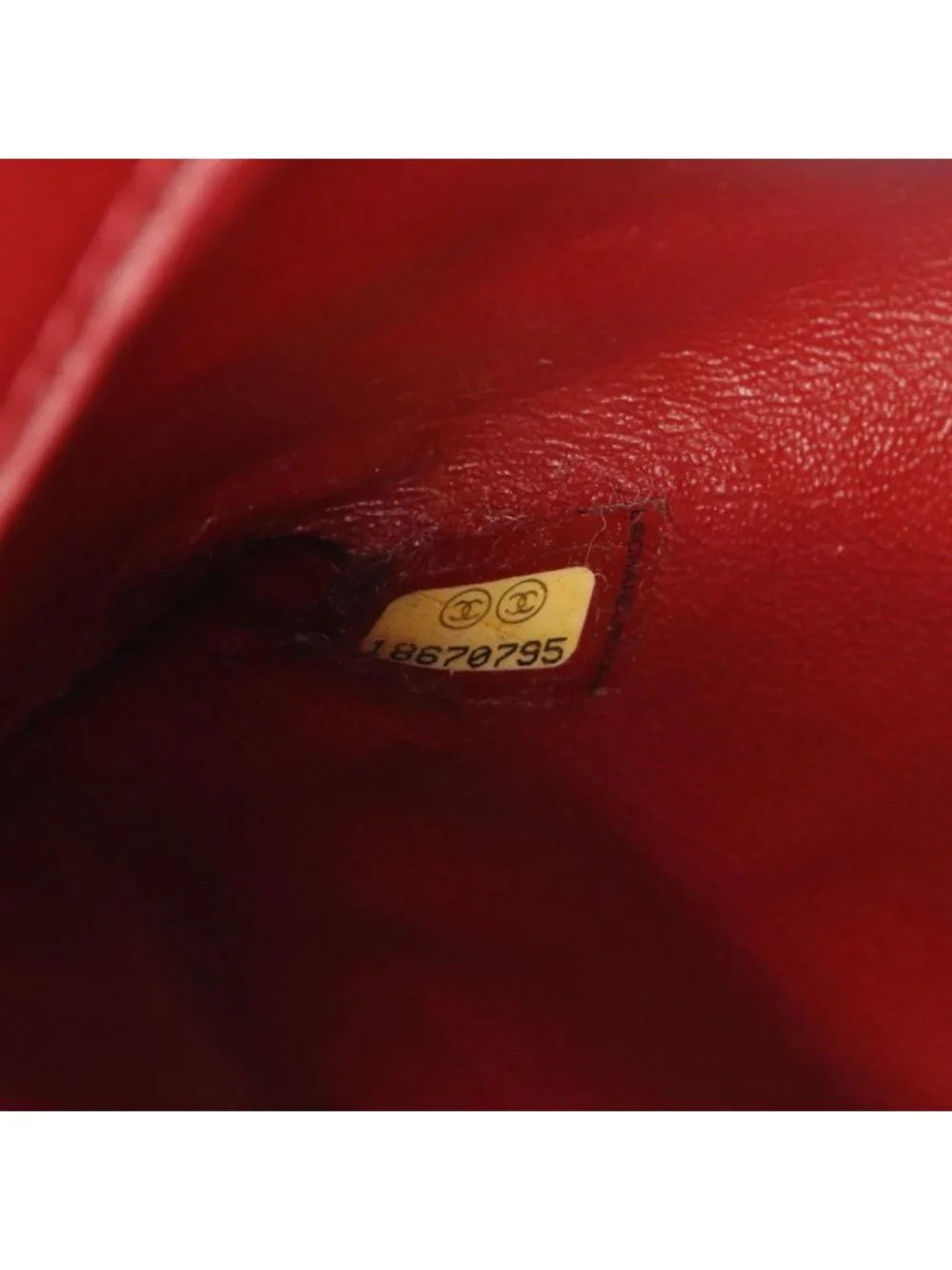 Chanel Shoulder Bag Quilted Small Chain Red Lambskin